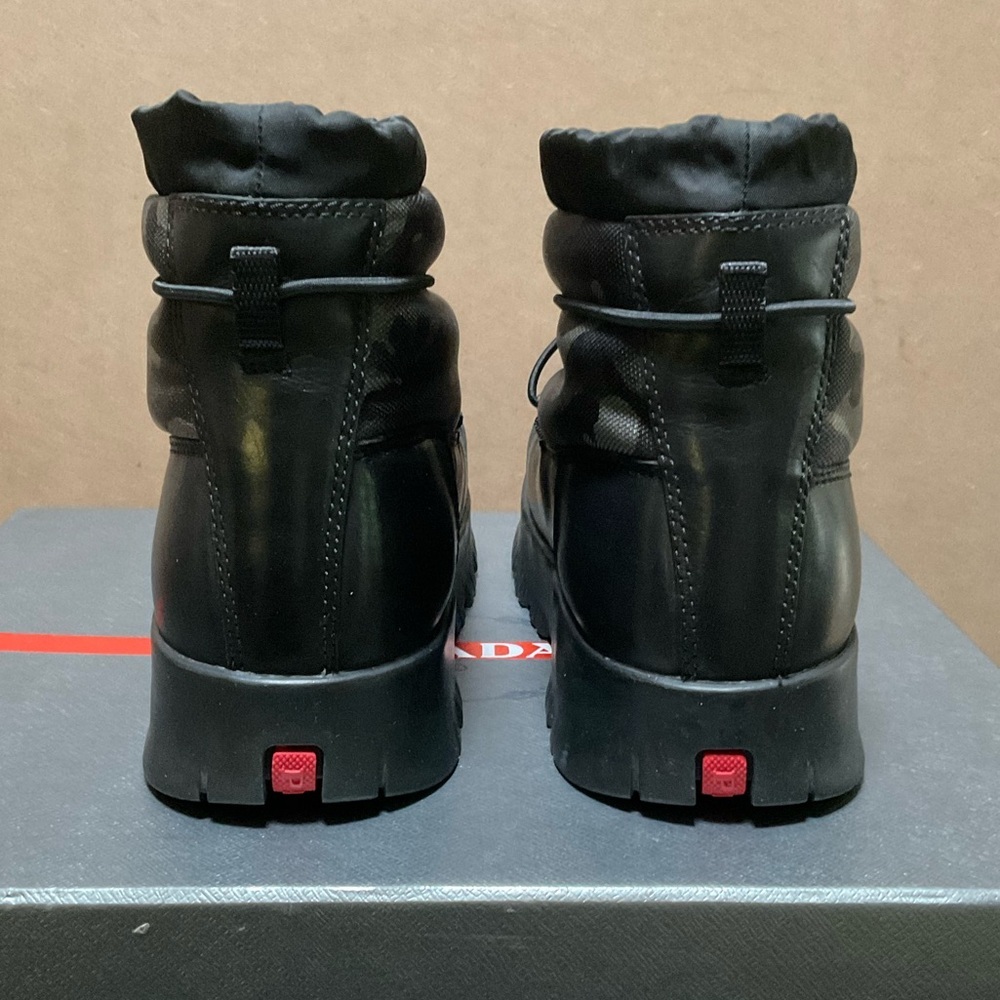 Prada Nylon Camo Boots | Luxury Streetwear Winter Shoes - Picture 7 of 15